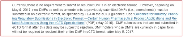 US FDA Type III DMF requirement for Primary Packaing material